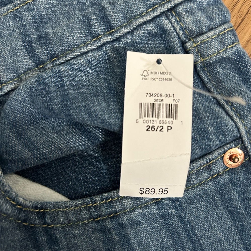 GAP Blue Vertical-Stripe Wide Leg Jeans - Picture 5 of 5
